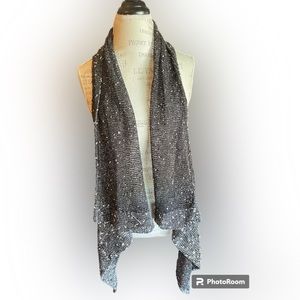 Katie Todd black/white vest tunic, one size